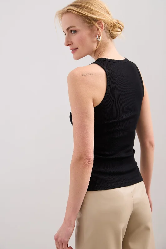 Sleeveless rib top