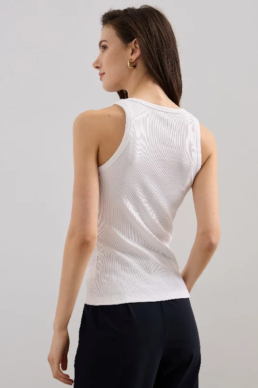 Sleeveless rib top