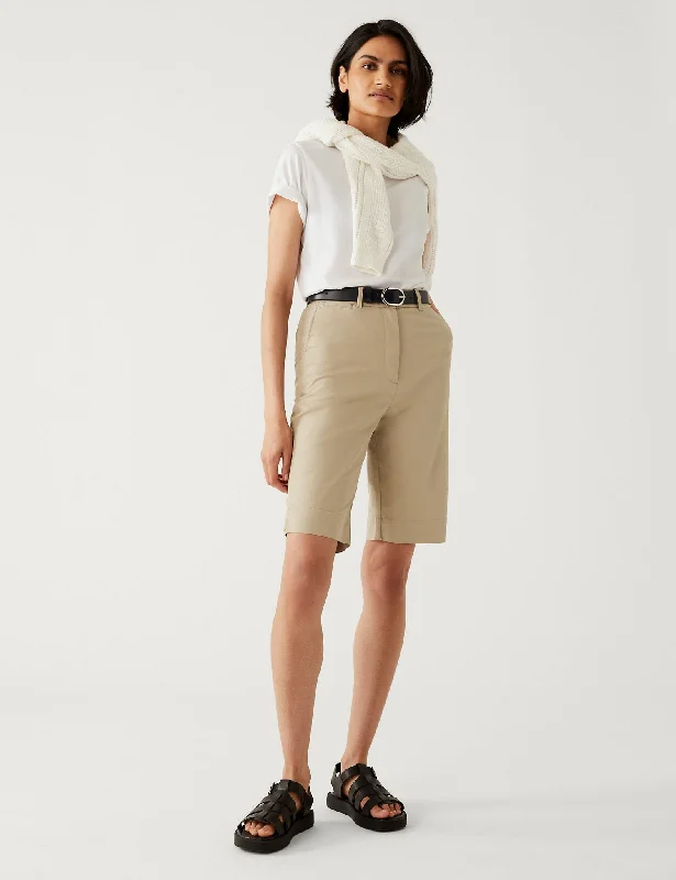 Cotton Rich Knee Length Chino Shorts