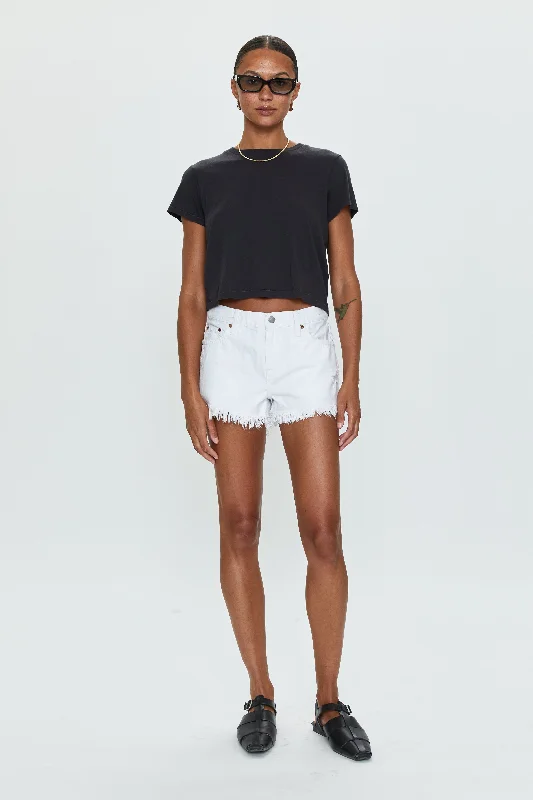 Gigi Low Rise Short - White Vintage