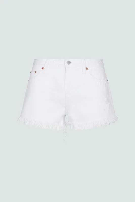 Gigi Low Rise Short - White Vintage