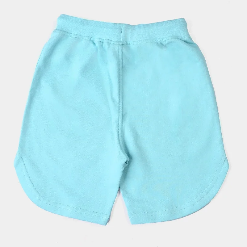 Girls Cotton Terry Short Rainbow-T.Turquoise