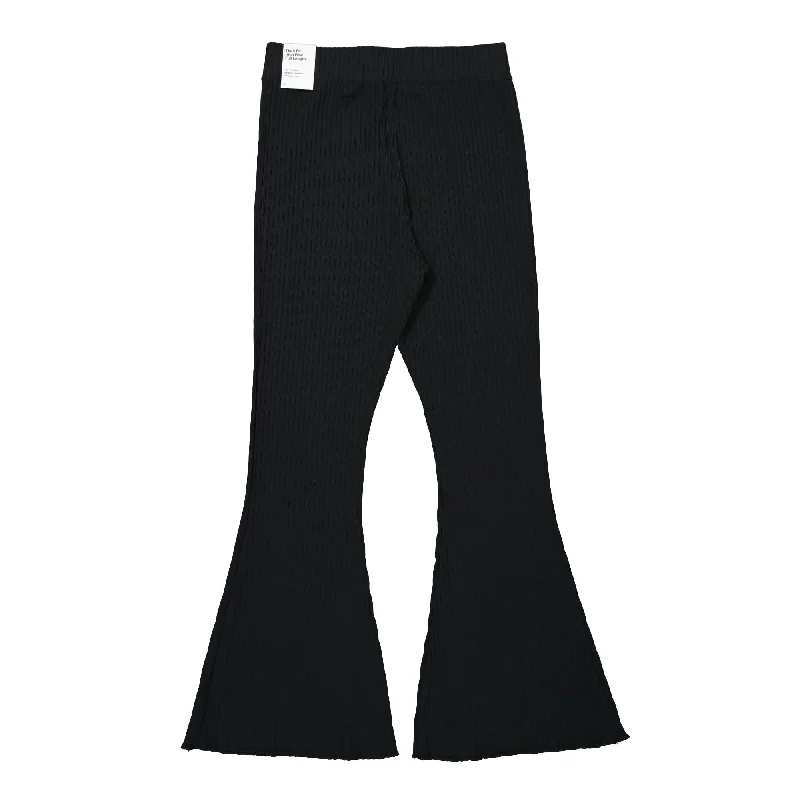 Wmns High Waisted Ribbed Jersey Pants