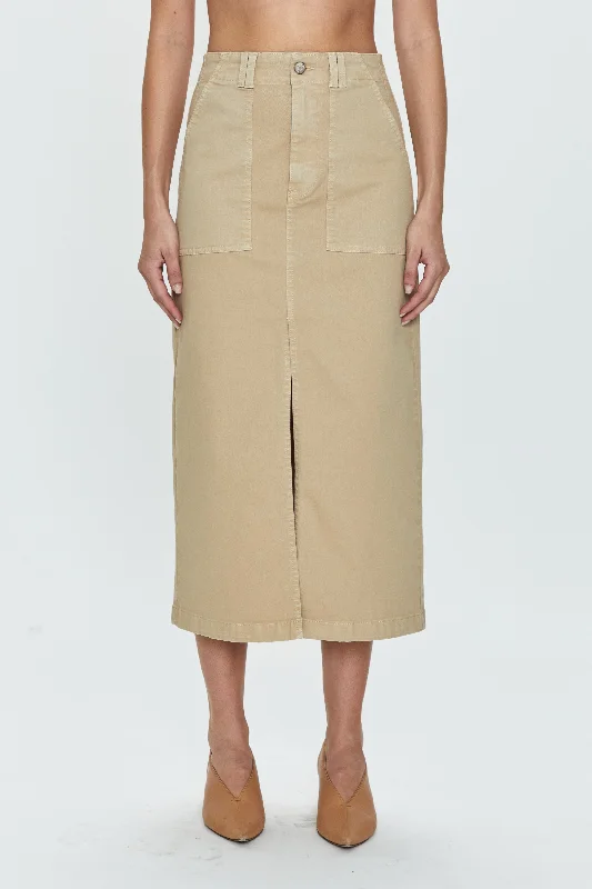 Pamela Utility Skirt - Latte