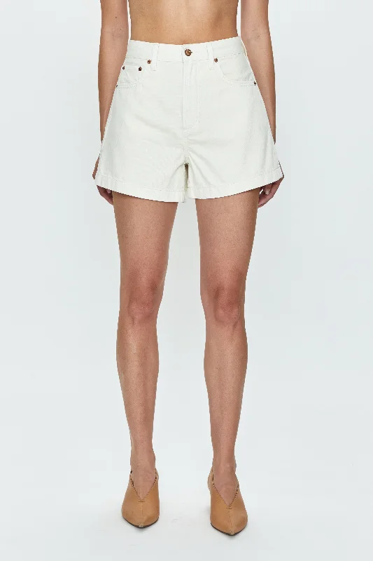 Saige High Rise Short - Eggshell