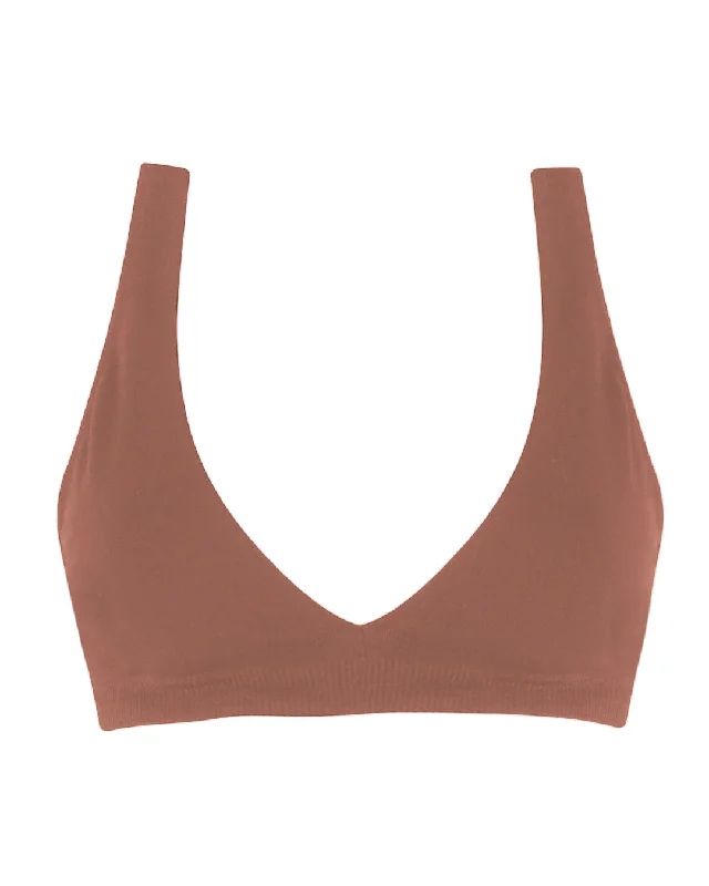 GRACEFUL Bikini Bra Top | Rusty Pink Skirted bottom bikini, Feminine, Comfortable, Stylish