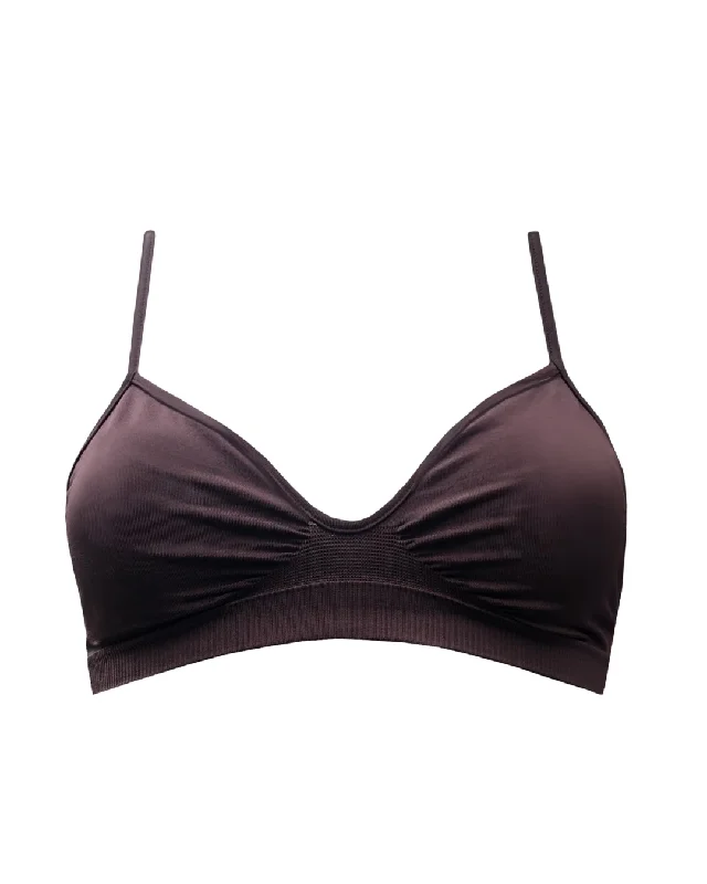 LIBERATED Bikini Bra Top | Chocolate Brown Sleeveless bikini, Chic, Sexy, Comfortable