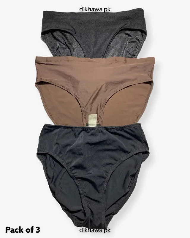 Pack of 3 Imported Stocklot Branded Jersey Panty Bikini Style Sexy Thong Panty Ruffled bikini bottom, Fun, Feminine, Trendy