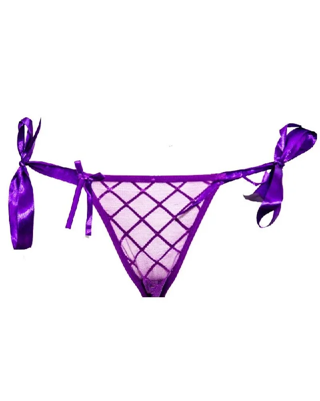 Purple Net See Through Panty - Bikini Type Underwear Sequin bikini, Sparkly, Sexy, Fashionable