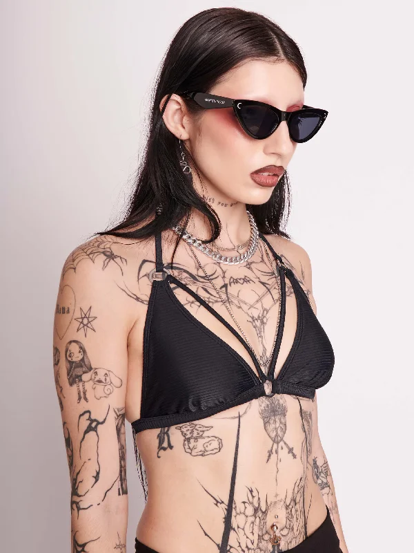 Strappy Triangle Bikini Top Side tie bikini bottom, Adjustable, Sexy, Comfortable