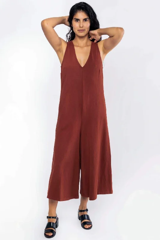 14307GD - Sleeveless Heavy Jersey Jumpsuit Solid jumpsuit, Minimalist style, Elegant, Comfortable 14307GD - Sleeveless Heavy Jersey Jumpsuit Solid jumpsuit, Minimalist style, Elegant, Comfortable