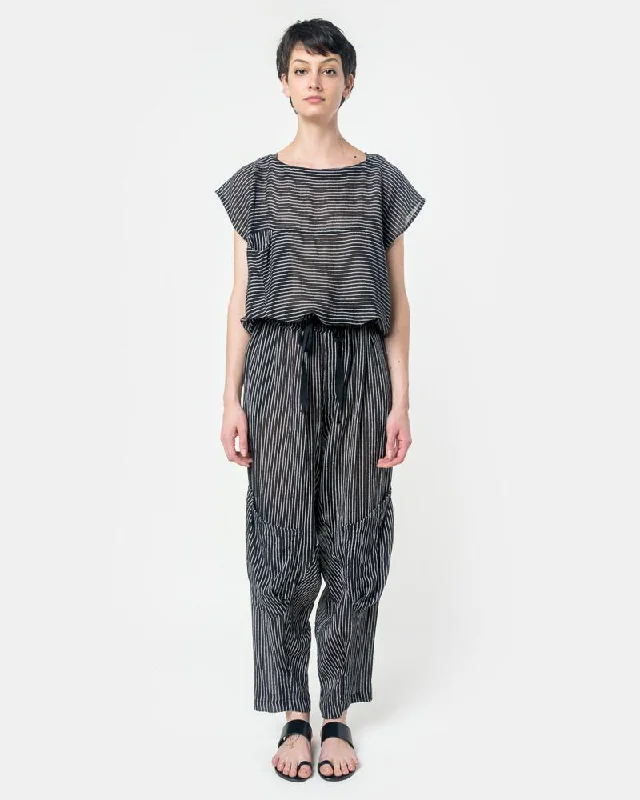 Accomplice Jumpsuit in Black/White Stripe Wide-leg jumpsuit, Loose fit, Chic, Comfortable Accomplice Jumpsuit in Black/White Stripe Wide-leg jumpsuit, Loose fit, Chic, Comfortable