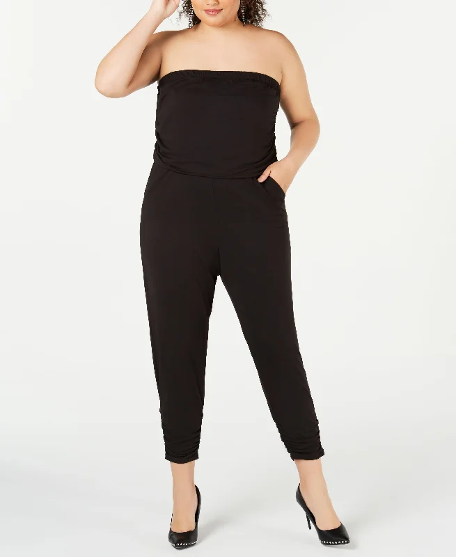 Almost Famous Trendy Plus Size Strapless Jumpsuit Blue jumpsuit, Stylish, Fashionable, Chic Almost Famous Trendy Plus Size Strapless Jumpsuit Blue jumpsuit, Stylish, Fashionable, Chic