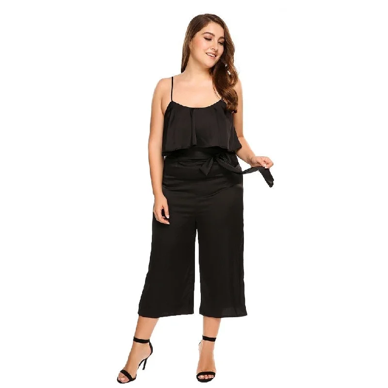 ANALUKE Solid Loose Feminino Jumpsuit Jumpsuit with belt, Waist tie, Slim fit, Fashionable ANALUKE Solid Loose Feminino Jumpsuit Jumpsuit with belt, Waist tie, Slim fit, Fashionable