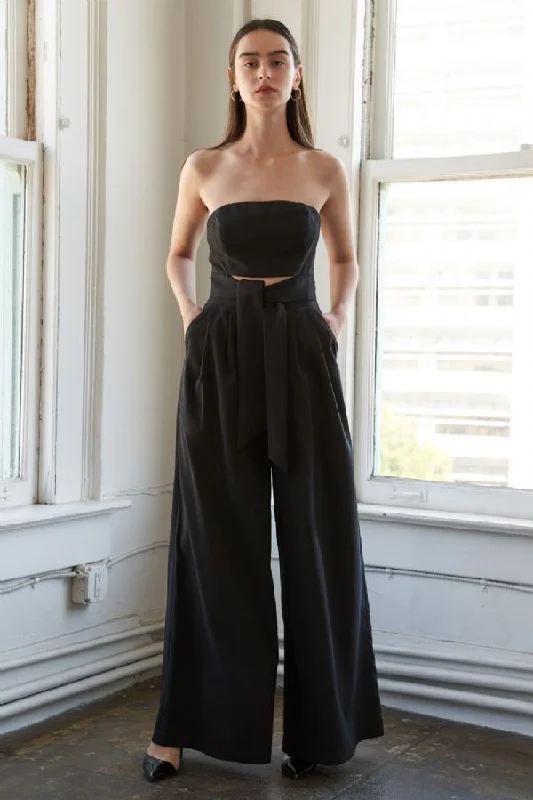 Black Cutout Jumpsuit Jumpsuit with pockets, Casual, Comfortable, Trendy