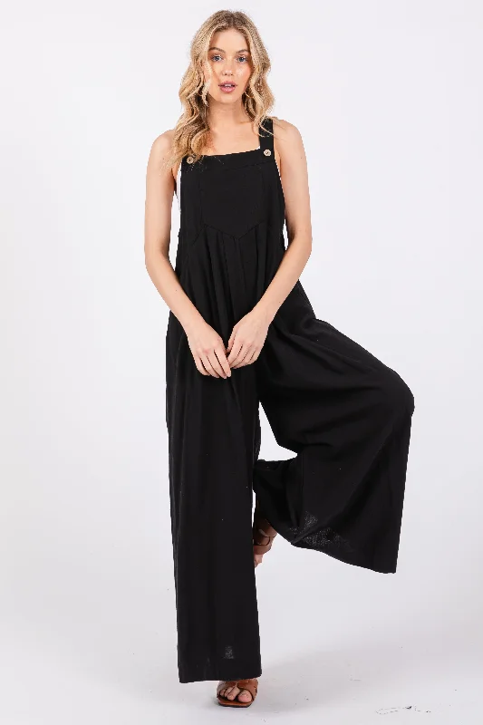 Black Wide Leg Jumpsuit Black jumpsuit, Elegant, Simple, Night out