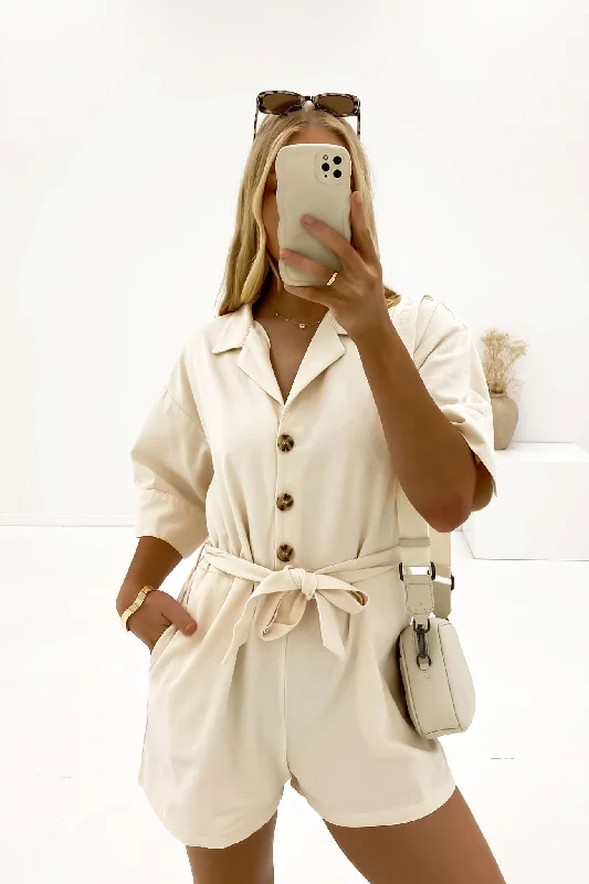 Boiler Playsuit Cream Black jumpsuit, Formal wear, Evening outfit, Classic