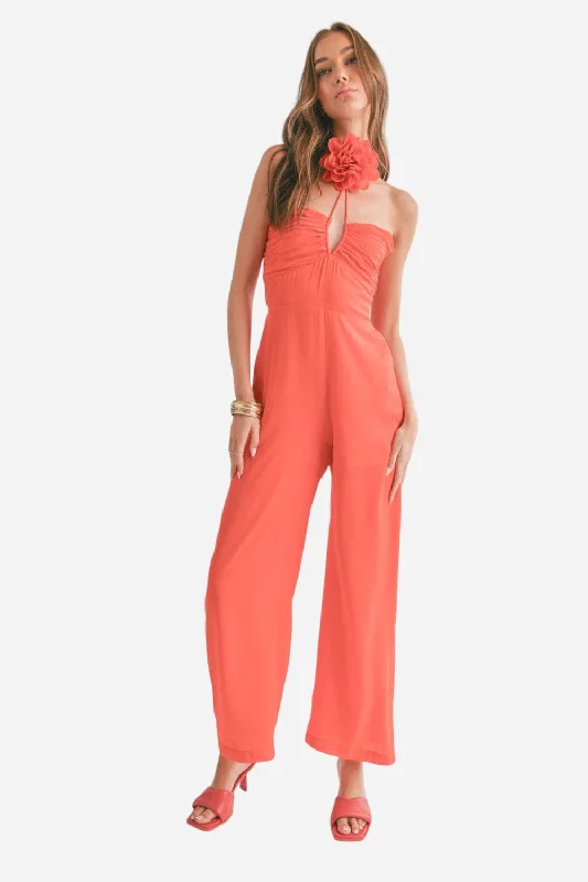 Sage The Label Dream Skies Flower Halter Jumpsuit 71. Solid jumpsuit, Minimalist style, Sleek, Stylish Sage The Label Dream Skies Flower Halter Jumpsuit 71. Solid jumpsuit, Minimalist style, Sleek, Stylish