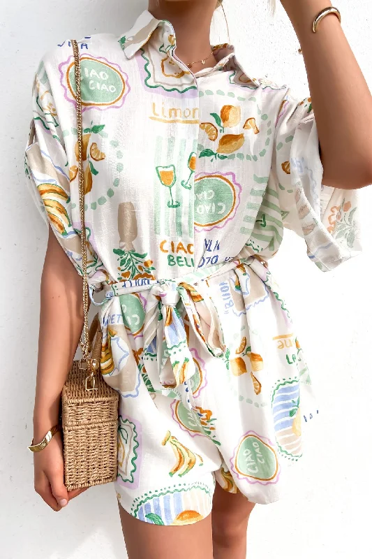 Elika Playsuit Edan Tie waist jumpsuit, Slim fit, Trendy, Comfortable