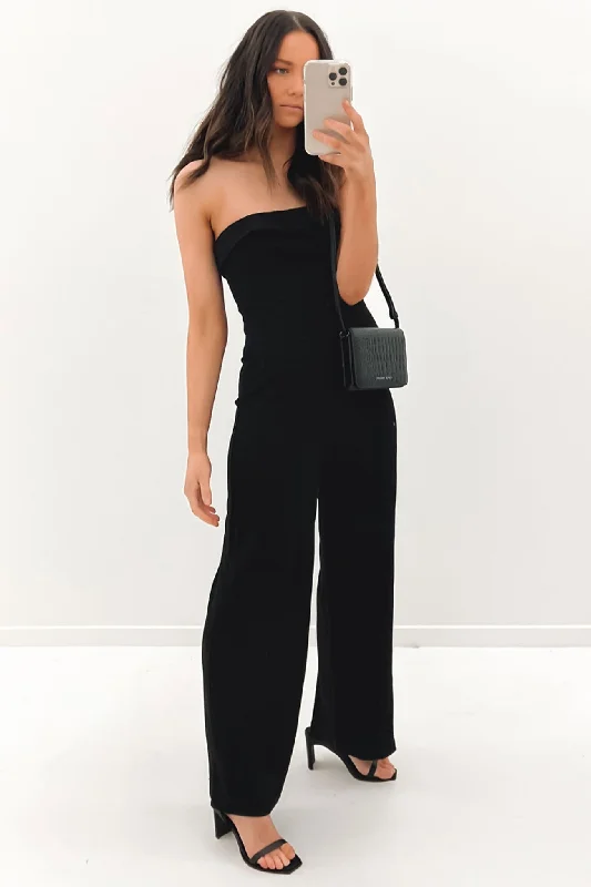 Felix Jumpsuit Black Sleeveless jumpsuit, Summer wear, Comfortable, Casual