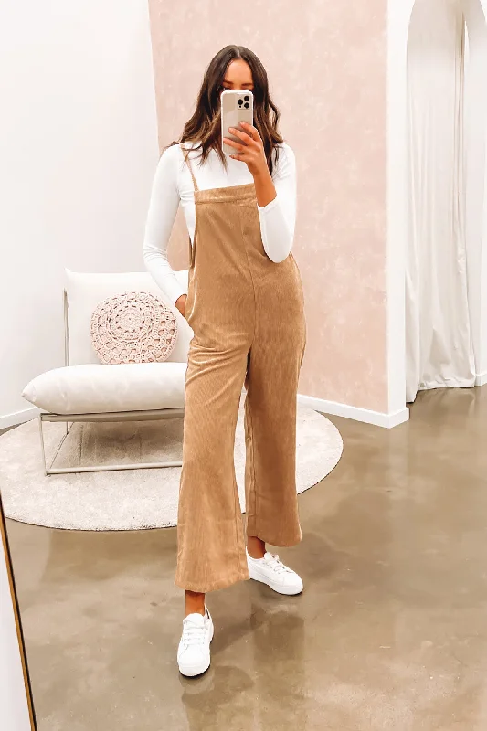 Isla Jumpsuit Camel Slim fit jumpsuit, Tailored design, Chic, Stylish