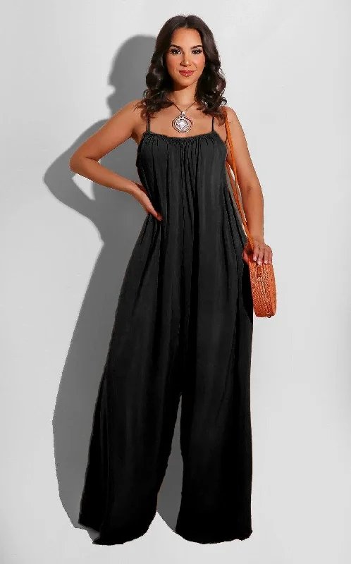 Island Breeze Wide Leg Jumpsuit — Women's Wide Leg Jumpsuit Trendy jumpsuit, Fashion-forward, Chic, Elegant Island Breeze Wide Leg Jumpsuit — Women's Wide Leg Jumpsuit Trendy jumpsuit, Fashion-forward, Chic, Elegant