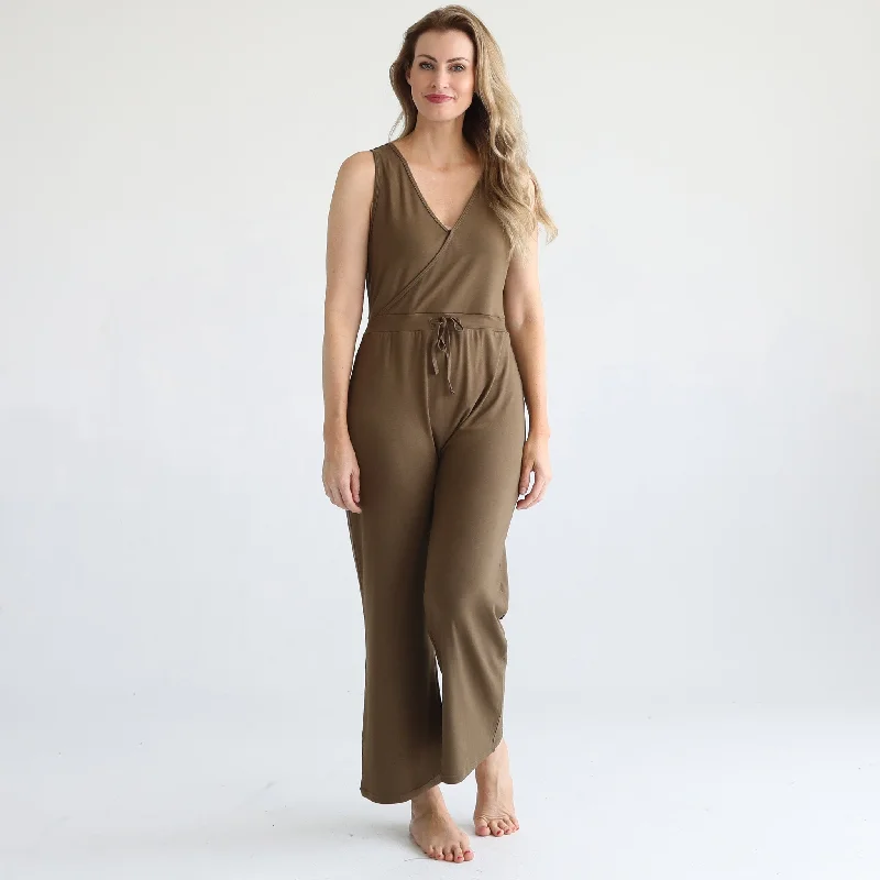 Juliette Nursing Friendly Jumpsuit (Olive) Ruffle sleeve jumpsuit, Feminine, Elegant, Comfortable Juliette Nursing Friendly Jumpsuit (Olive) Ruffle sleeve jumpsuit, Feminine, Elegant, Comfortable