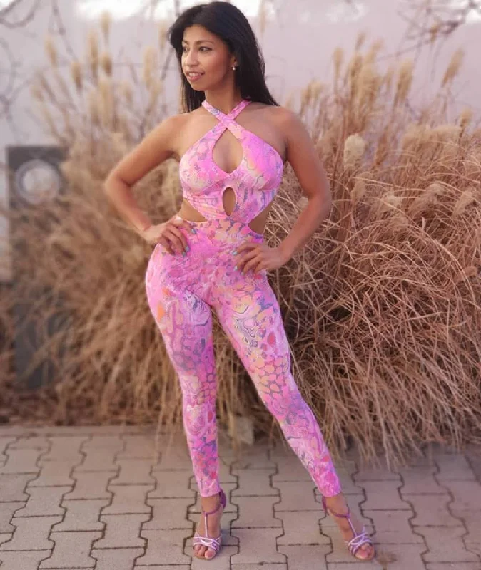 Jumpsuit Crossfit Girl Printed Crochet jumpsuit, Boho chic, Unique, Relaxed