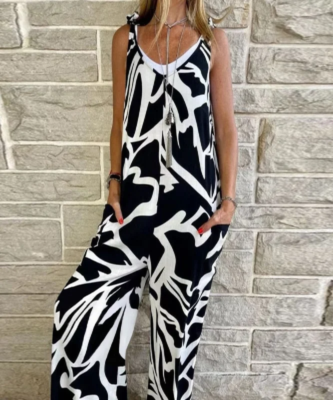 V Neck Sleeveless Commute Lady Jumpsuit Jumpsuit with wide straps, Simple design, Comfortable, Trendy V Neck Sleeveless Commute Lady Jumpsuit Jumpsuit with wide straps, Simple design, Comfortable, Trendy