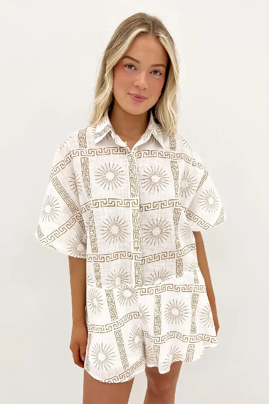 Lucia Playsuit Greek Sun Tailored jumpsuit, Professional, Sleek, Elegant