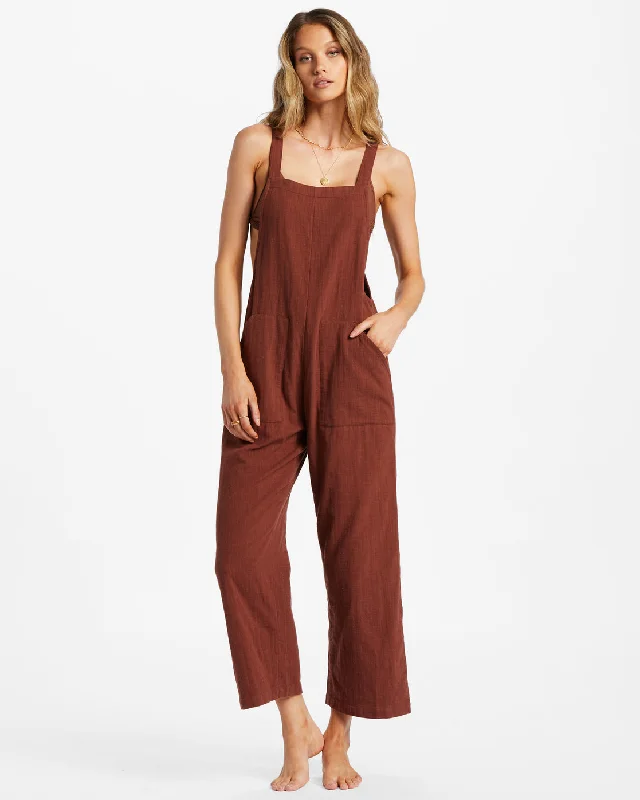 Pacific Time Strappy Jumpsuit - Mocha Structured jumpsuit, Tailored fit, Professional, Elegant Pacific Time Strappy Jumpsuit - Mocha Structured jumpsuit, Tailored fit, Professional, Elegant