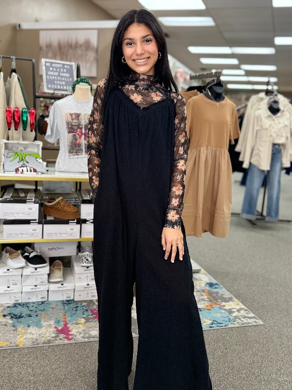 Stormy | Gauze Wide Leg Jumpsuit Leather jumpsuit, Trendy, Chic, Street style