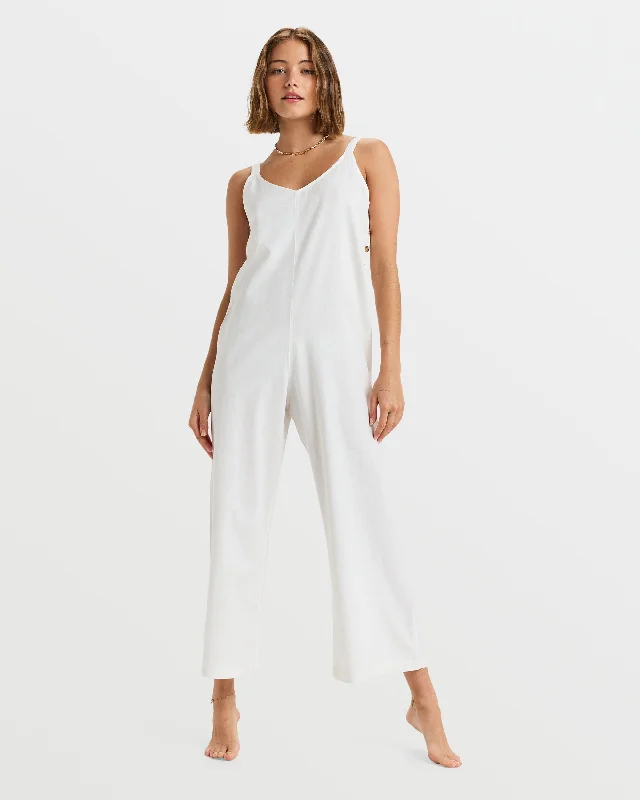 Summer Icon Jumpsuit - Egret One-piece jumpsuit, Comfortable, Trendy, Workwear