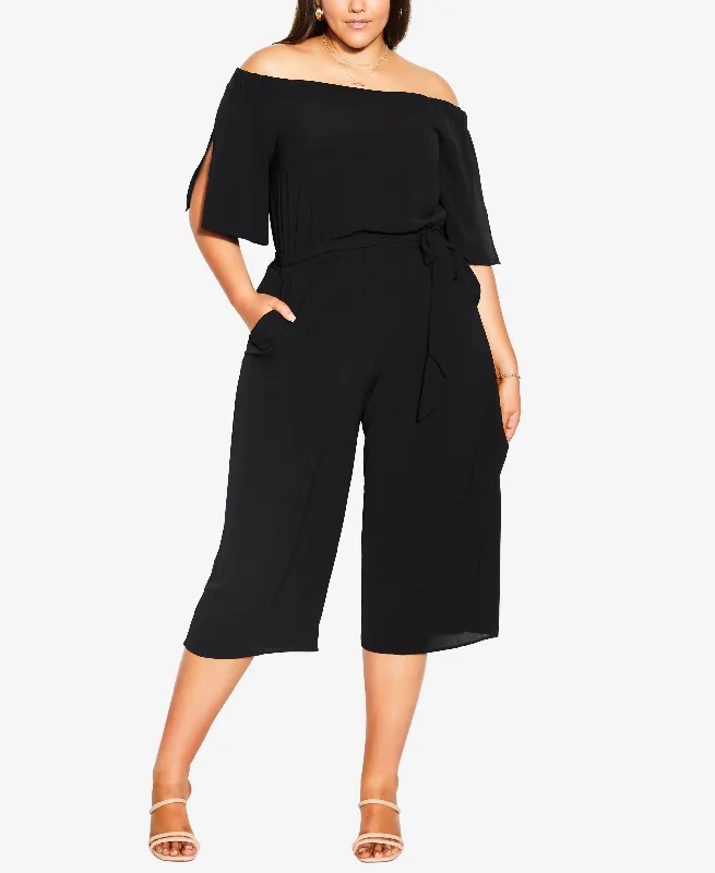 Trendy Plus Size Off Shoulder Jumpsuit Sleeveless jumpsuit, Elegant, Fashionable, Comfortable