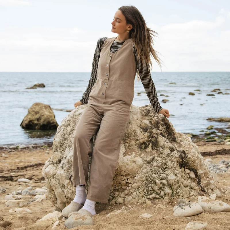 Women's Holly Corduroy Jumpsuit White jumpsuit, Classic style, Elegant, Summer wear